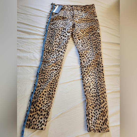 COPY - ROBERTO CAVALLI LEOPARD PRINT SKINNY JEANS - Picture 1 of 7